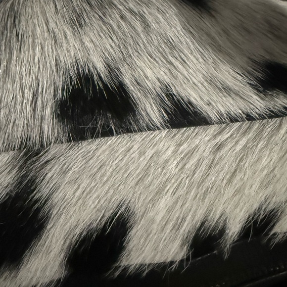 Cow fur hair calf leather satchel Brand New - Picture 8 of 12